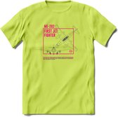 ME-262 Vliegtuig T-Shirt | Unisex leger Kleding | Dames - Heren Straaljager shirt | Army F16 | Grappig bouwpakket Cadeau | - Groen - XL