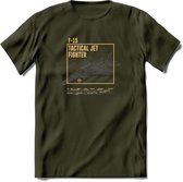 F-15 Vliegtuig T-Shirt | Unisex leger Kleding | Dames - Heren Straaljager shirt | Army F16 | Grappig bouwpakket Cadeau | - Leger Groen - S