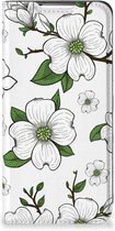 Hoesje Geschikt voor Samsung Galaxy S22 Book Case Dogwood Flowers