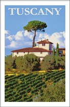 Walljar - Tuscany Wijngaard - Muurdecoratie - Poster met lijst