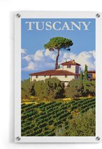 Walljar - Tuscany Wijngaard - Muurdecoratie - Plexiglas schilderij