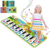 RenFox - Piano Mat met 42 Muziekgeluiden - Muzikaal Speelgoed - Kinder Vloer Piano - Toetsenbord Dansmat - Dieren Thema Touch Playmat - Vroeg Onderwijs Speelgoed - Cadeau voor Peuters 1 tot 3