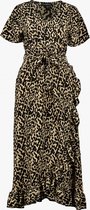 TwoDay dames maxi jurk met luipaardprint - Beige - Maat XL