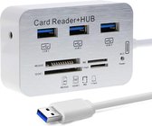 Hub USB 3.0 Répartiteur 3 Portes et lecteur de carte mémoire - Lecteur de carte SD/TF/ Micro SD - Hub USB 3.0