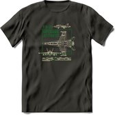 F-18 Vliegtuig T-Shirt | Unisex leger Kleding | Dames - Heren Straaljager shirt | Army F16 | Grappig bouwpakket Cadeau | - Donker Grijs - XL