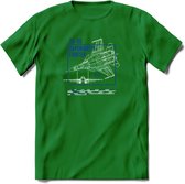 SU-33 Vliegtuig T-Shirt | Unisex leger Kleding | Dames - Heren Straaljager shirt | Army F16 | Grappig bouwpakket Cadeau | - Donker Groen - XL