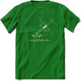ME-262 Vliegtuig T-Shirt | Unisex leger Kleding | Dames - Heren Straaljager shirt | Army F16 | Grappig bouwpakket Cadeau | - Donker Groen - XXL