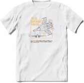 SU-33 Vliegtuig T-Shirt | Unisex leger Kleding | Dames - Heren Straaljager shirt | Army F16 | Grappig bouwpakket Cadeau | - Wit - S