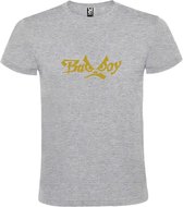 Grijs  T shirt met  "Bad Boys" print Goud size XXL