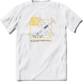 ME-262 Vliegtuig T-Shirt | Unisex leger Kleding | Dames - Heren Straaljager shirt | Army F16 | Grappig bouwpakket Cadeau | - Wit - 3XL