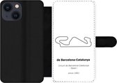 Bookcase Geschikt voor iPhone 13 Mini telefoonhoesje - Circuit - F1 - Barcelona - Met vakjes - Wallet case met magneetsluiting - Cadeau voor man