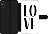 Bookcase Geschikt voor iPhone XS Max telefoonhoesje - Spreuken - Love - Quotes - Met vakjes - Wallet case met magneetsluiting