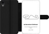 Bookcase Geschikt voor iPhone XR telefoonhoesje - Circuit - F1 - Barcelona - Met vakjes - Wallet case met magneetsluiting - Cadeau voor man