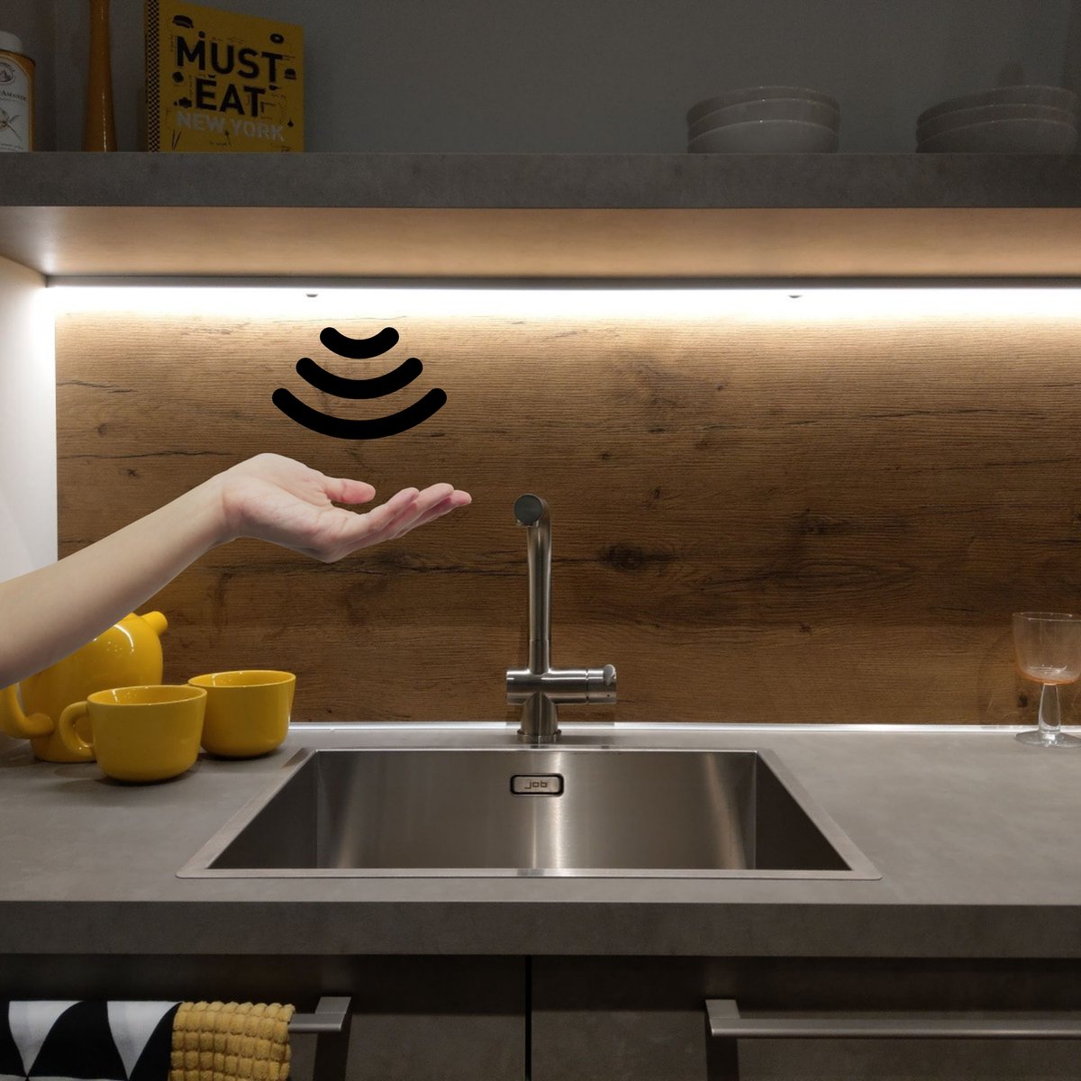 Onderbouwverlichting 80 cm met zwaai sensor Lamp voor kasten & keukens | bol.com