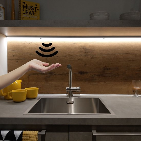 Vergelden rijm Mantsjoerije Proventa LED Onderbouwverlichting 80 cm met zwaai sensor - Lamp voor kasten  & keukens | bol.com