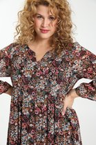 Paprika Dames Plisséhemd met bloemenprint - Outdoorblouse - Maat 44