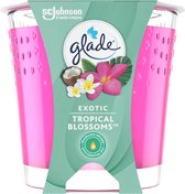 Glade Bougie Parfumée Fleurs Tropical - 6 x 129 gr - Pack Économique