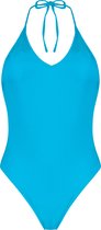 WALLIEN - Dames Badpak Bandjes - Infinity Pool - Blauw