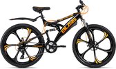 Ks Cycling Fiets Mountainbike volledig 26 inch Bliss zwart-oranje - 47 cm