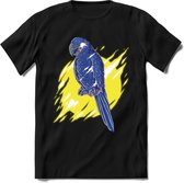 Dieren T-Shirt | Papegaai shirt Heren / Dames | Wildlife parrot cadeau - Zwart - 3XL