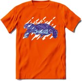 Dieren T-Shirt | Schildpad shirt Heren / Dames | Wildlife Turtle cadeau - Oranje - XXL