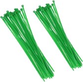 Setje van 80x stuks kabelbinders/tie-wraps groen 40-45 cm van 7.2 mm breed - Klussen/gereedschap