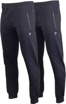 2- Pack Donnay Joggingbroek met elastiek - Sportbroek - Heren - Maat XXXL - Donker blauw