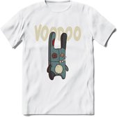 Voodoo pop T-Shirt Grappig | Halloween Kleding Kado Heren / Dames | Animal Skateboard Cadeau shirt - Wit - XXL