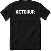 Ketchup - Snack T-Shirt | Grappig Verjaardag Kleding Cadeau | Eten En Snoep Shirt | Dames - Heren - Unisex Tshirt | - Zwart - M