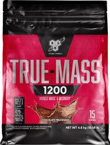 BSN True Mass 1200 - Weight Gainer / Mass Gainer - 1200 kcal per shake - Chocolate - 4800 gram (15 Shakes)
