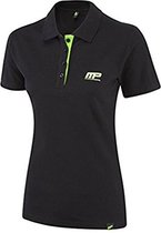 Womens Embroidered Polo Shirt Black - Green (MPLTS470) XS