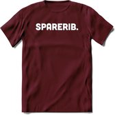 Sparerib - Snack T-Shirt | Grappig Verjaardag Kleding Cadeau | Eten En Snoep Shirt | Dames - Heren - Unisex Tshirt | - Burgundy - XL