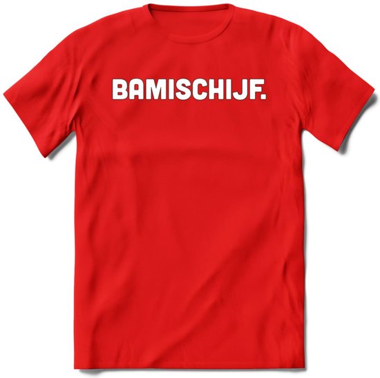 Bamischijf - Snack T-Shirt | Grappig Verjaardag Kleding Cadeau | Eten En Snoep Shirt | Dames - Heren - Unisex Tshirt | - Rood - XL