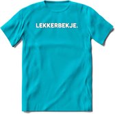 Lekkerbekje - Snack T-Shirt | Grappig Verjaardag Kleding Cadeau | Eten En Snoep Shirt | Dames - Heren - Unisex Tshirt | - Blauw - XXL