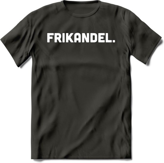Frikandel - Snack T-Shirt | Grappig Verjaardag Kleding Cadeau | Eten En Snoep Shirt | Dames - Heren - Unisex Tshirt | - Donker Grijs - XL