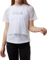 Fila Camiseta Doble Gym Sportshirt Wit Dames - Maat M