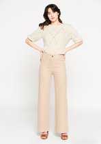 LOLALIZA Wijde broek - Beige - Maat 40