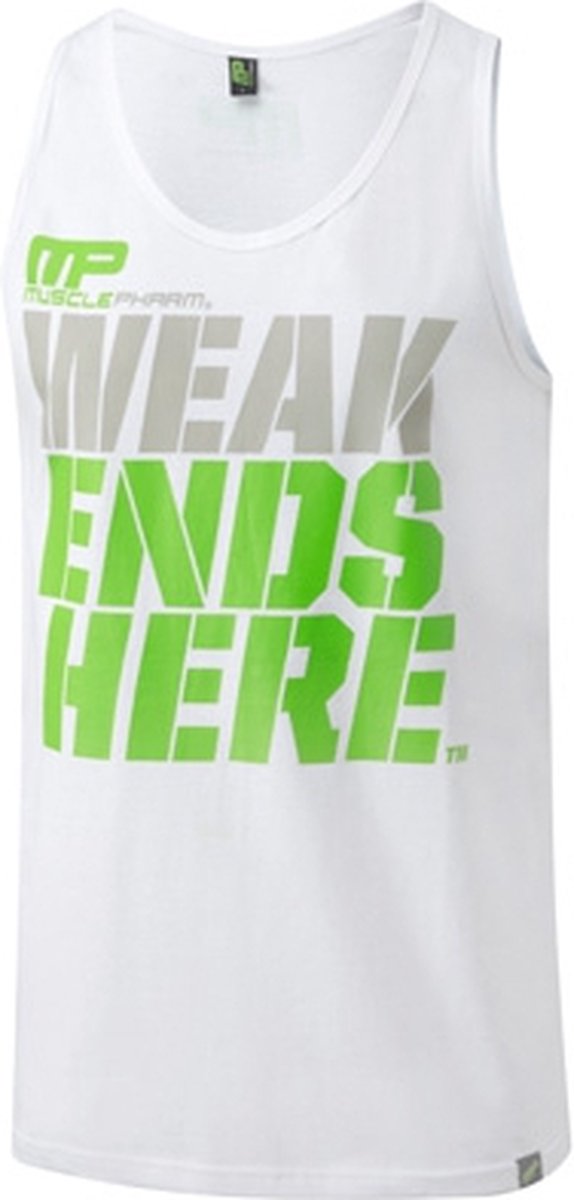 Graphic Vest Weak Ends Here White (MPVST437) XL