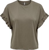 ONLY ONLFREE LIFE S/S FRILL TOP JRS Dames Top - Maat XS