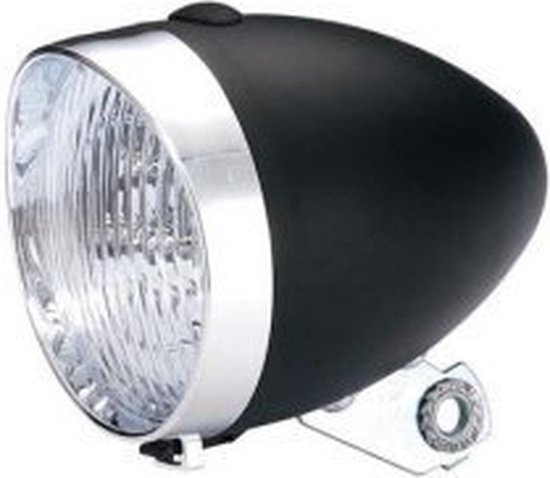 Falkx Koplamp fiets - 3 krachtige LEDs - batterijvoeding - zilver - werkplaatsverpakking — afbeelding 2