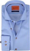 Suitable - Overhemd WS Stippen Blauw - 42 - Heren - Slim-fit