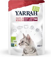 Yarrah cat biologische filets met rund in saus (14X85 GR)