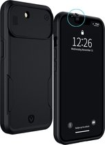 Valenta x Spy-Fy®: iPhone 13 mini Hoesje met Camera Covers aan Voor- én Achterkant | Beschermt je Privacy en je Camera’s | Mat Zwart