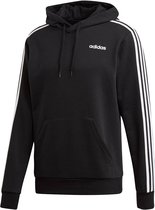 adidas - Essential 3-Stripes Hoodie - Zwarte Pullover - L - Zwart