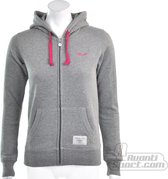 Russell Athletic  - Zip Through Hoody - Russell Athletic Dames Vest - XS - Grijs/Roze