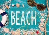 DP Benelux Diamond Painting Happy Holidays | Beachtime - formaat 70 x 50 cm