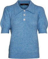 VERO MODA  vmlefile  ss polo jewel blouse  BLAUW M