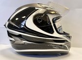 Astone Systeem Helm Exclusive Black White Maat L ECE Gekwalificeerd
