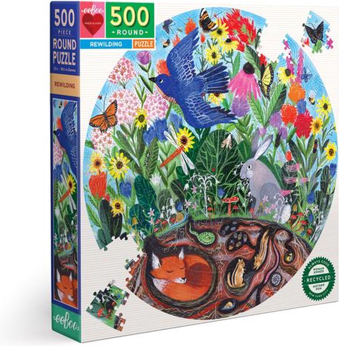 eeBoo PZFWID puzzle Contour pour puzzle 500 pièce(s) Flore et faune |  bol.com