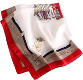 Sjaal-Queen-70 x70 cm-Rood-Polyester-Charme Bijoux